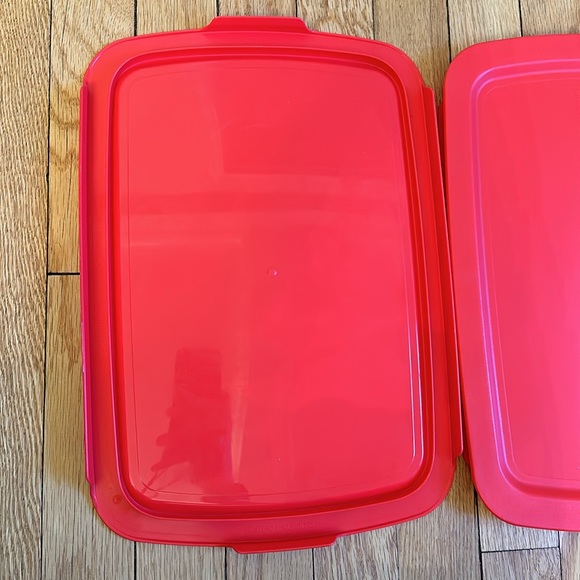 2 Pyrex replacement plastic covers for glass rectangle 9”x13” 3 quart c233-pc - Picture 3 of 5